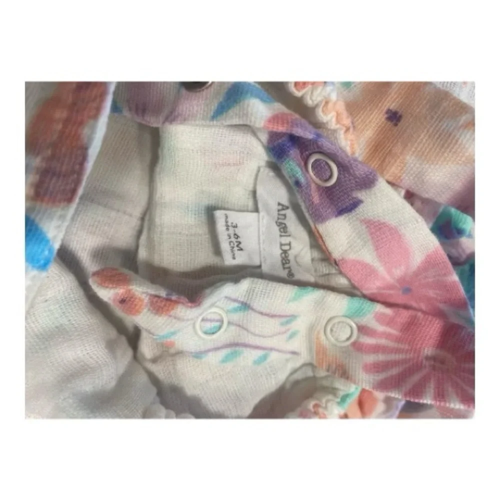 Angel Dear Tropical Fish Floral Ruffle suit 3-6 mo